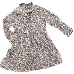 Busy Bees Floral Button Down Girl’s Collared Dress